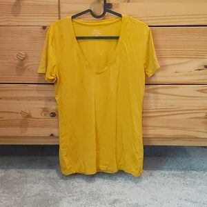 Banana Republic Timeless V Neck Tee [Yellow]